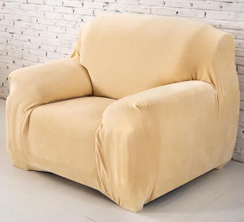 Vista 33 de vctops Funda elástica para sofá de 4 plazas de terciopelo de felpa, 1 pieza, con parte inferior elástica, protector de muebles suave y esponjoso