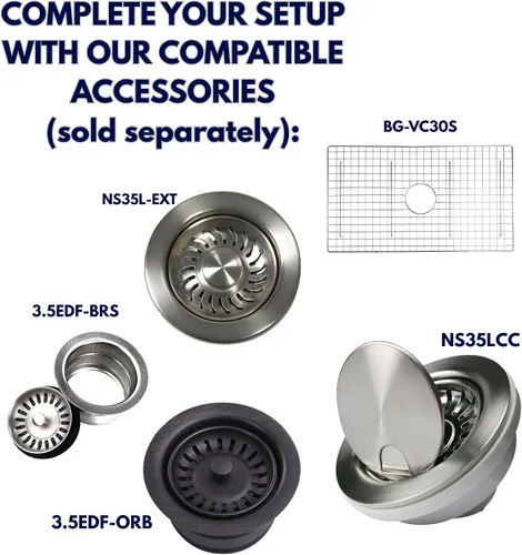 Vista 7 de Nantucket Sinks FCFS3320S-ShabbySugar - Fregadero de arcilla refractaria de 33 pulgadas
