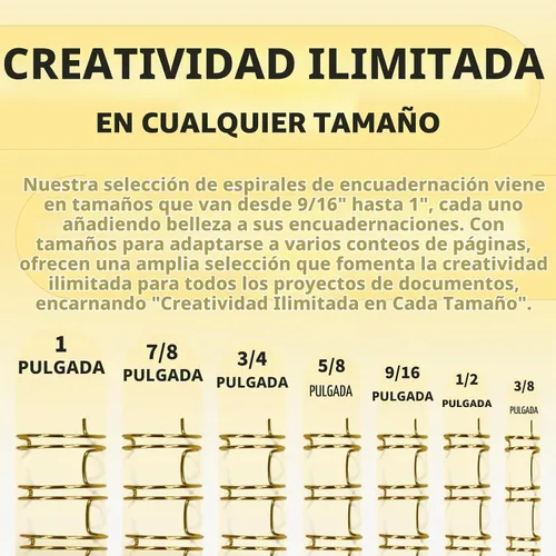 Vista 5 de RAYSON - Espinas de encuadernación de alambre 2:1, 21 bucles, 1 pulgada, capacidad de encuadernación de 240 hojas