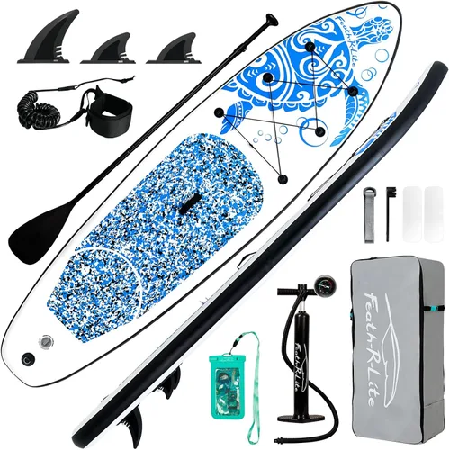 Vista 25 de FEATH-R-LITE Inflatable Stand Up Paddle Board with Beginner SUP Accessories