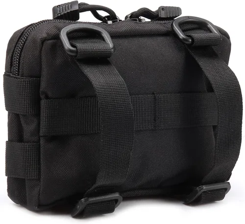 Vista 2 de MOLLE Pouches - Paquete de 2 bolsas tácticas compactas resistentes al agua para dispositivos utilitarios EDC bolsa