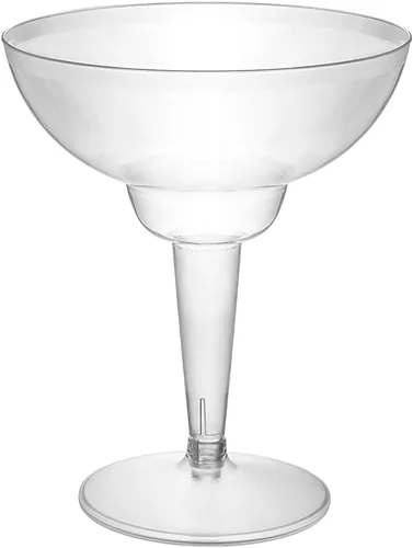 Vista 17 de Party Essentials 10 vasos de plástico duro de dos piezas, 12 onzas, transparentes