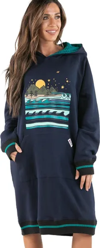 Vista 121 de Lazy One Sudadera con capucha de gran tamaño, ropa de dormir cómoda, vestido de suéter para mujer