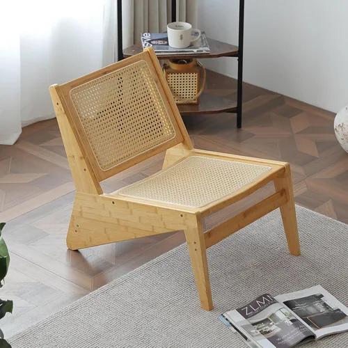 Vista 12 de MBOOYOME Silla decorativa moderna de mediados de siglo para sala de estar, silla baja con marco de madera maciza, cómodo sillón para dormitorio