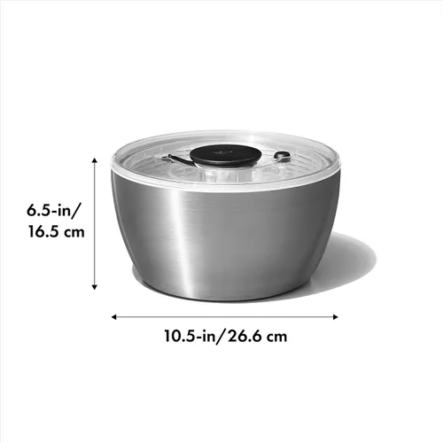 Vista 3 de OXO Ensaladera de acero inoxidable y buenos agarres GreenSaver Produce Keeper - Grande