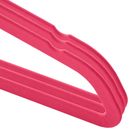 Vista 3 de Casafield 50 perchas de terciopelo para bebé, tamaño de 11 pulgadas para ropa de bebés y niños pequeños, color rosa