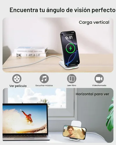 Vista 5 de Soporte de cargador inalámbrico Pixel 11 de carga rápida de 15 W