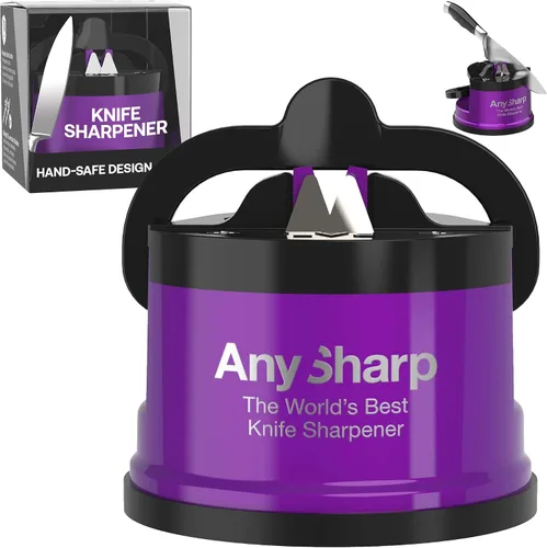 Vista 12 de AnySharp – PRO – Afilador de cuchillos manos libres - Herramienta de afilado fácil de usar con base de succión PowerGrip y ángulo preestablecido
