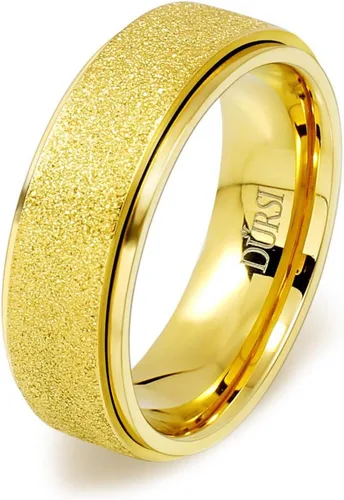 Vista 11 de Anillo giratorio para mujer y hombre de acero inoxidable con acabado de lijado para ansiedad, 6 mm / 8 mm