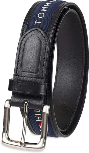 Vista 18 de Tommy Hilfiger Men's Fabric Inlay Casual Belt with Classic Harness Buckle