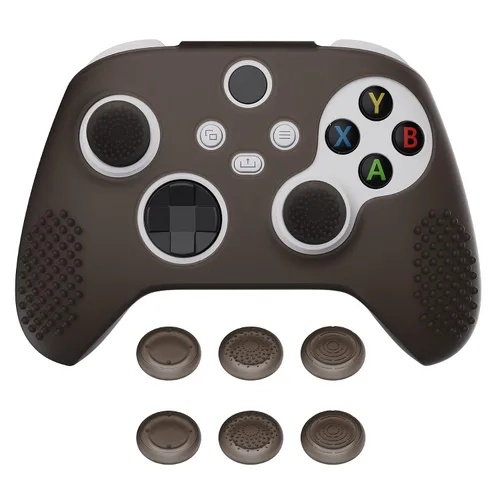 Vista 16 de eXtremeRate PlayVital Aqua Green 3D Studded Edition Anti-slip Silicone Cover Skin for Xbox Series X/S Controller, Soft Rubber Case Protector for