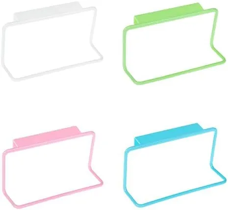 Vista 6 de Toallero de té para colgar sobre la puerta, soporte para colgar en la barra, organizador de rieles para baño, cocina, color azul
