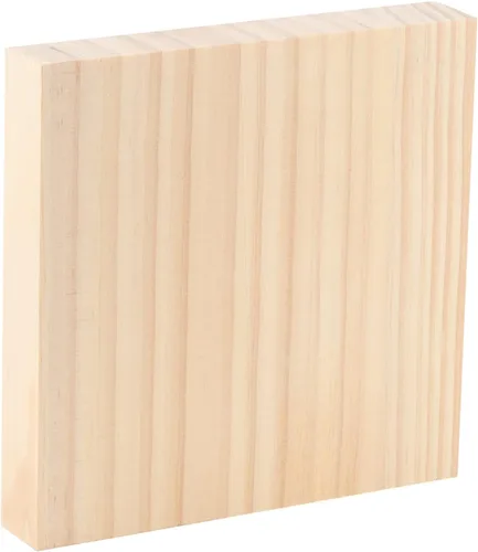Vista 4 de LEXININ 10 bloques de tallado de madera de 6 x 6 x 1 pulgadas, bloques de madera, bloques de tala sin terminar para manualidades, proyectos