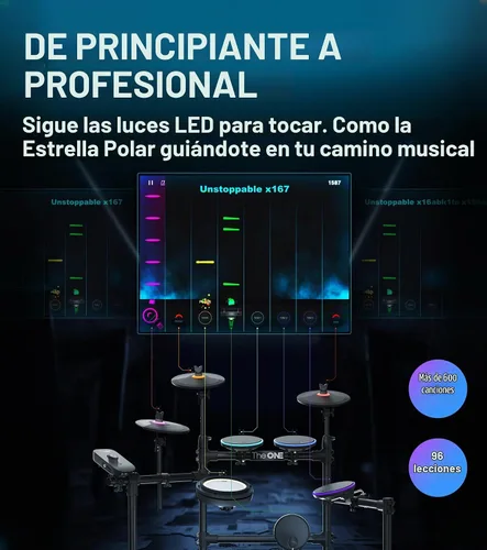 Vista 3 de The ONE Polaris Drums, batería eléctrica con USB MIDI
