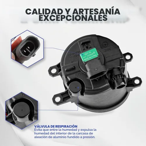 Vista 5 de Luces antiniebla para Highlander 2008 2009 2010 2011 con bisel negro, cromo, con arnés de cableado y interruptor, lente transparente, luces