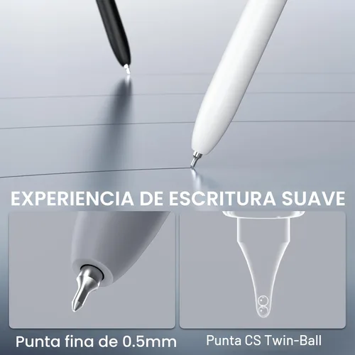 Vista 5 de ACEES 6 bolígrafos de tinta de gel negra, punta fina: 1/64 de pulgada, escritura uniforme, rápido secado, para diario, enfermera, oficina, colegio