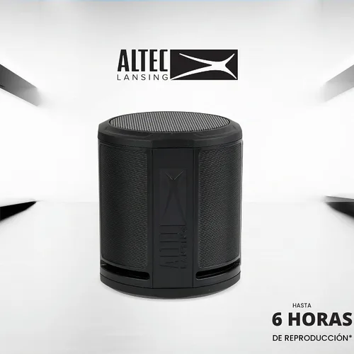 Vista 6 de Altec Lansing HydraMicro - Altavoz Bluetooth impermeable, ligero y portátil para viajes y uso al aire libre, negro