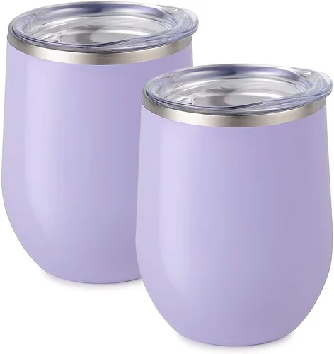 Vista 33 de Vaso de vino Maars Bev sin soporte de con paredes dobles aislantes al vacío de acero inoxidable de 12 onzas, Fucsia