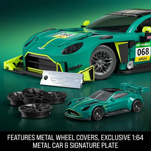 Vista 5 de Mattel Brick Shop Hot Wheels ’24 Aston Martin Vantage GT3 Building Set