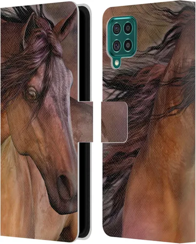 Vista 290 de Head Case Designs Officially Licensed Laurie Prindle A Morgan Christmas Western Stallion Leather Wallet Case Compatible with Samsung Galaxy A07 4G