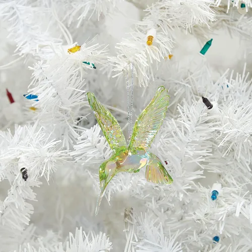 Vista 3 de C&F Home Adorno de Navidad de colibrí verde brillante, versátil, primavera, Navidad, festivo, vacaciones de invierno, hogar, árbol colgante