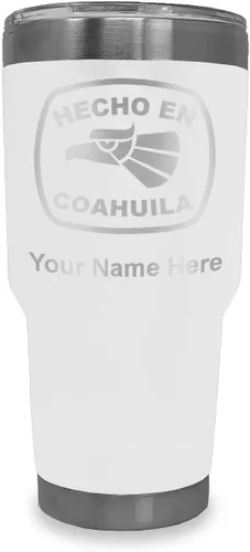 Vista 19 de LaserGram Vaso aislado al vacío de 20 onzas, hecho en coahuila, grabado personalizado incluido (negro) Engraved Gift, Vacuum Insulated Stainless