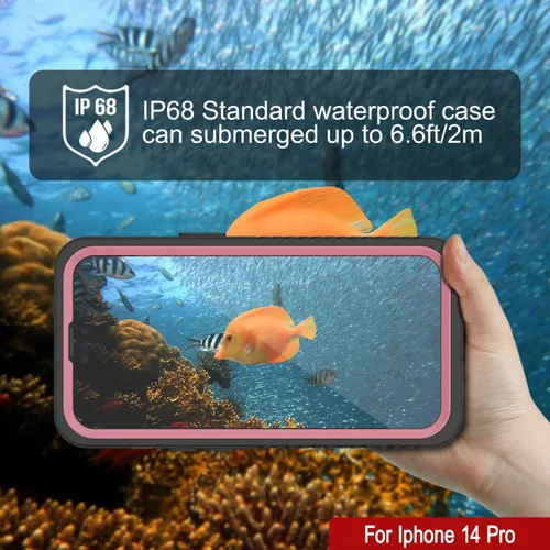 Vista 2 de PunkCase Funda impermeable para iPhone 14 Pro [Extreme Series] [Slim Fit] [a prueba de golpes] [a prueba de nieve] cubierta de armadura