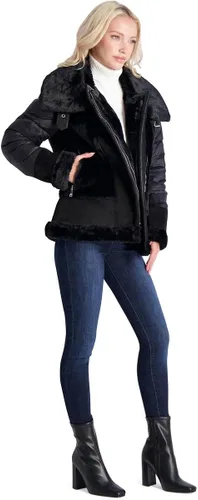 Vista 5 de TAHARI Women's Saylor Mixed Media Puffer Coat
