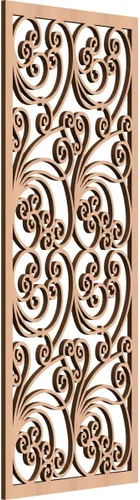 Vista 170 de 9 3/8"W x 24 3/8"H x 1/4"T Marilla Decorativos Paneles de Pared de Madera Calado, Abedul