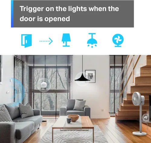 Vista 3 de TP-Link Tapo Sensor de movimiento, requiere Tapo Hub, batería de larga duración con protocolo inalámbrico de baja potencia Sub-1G, detección