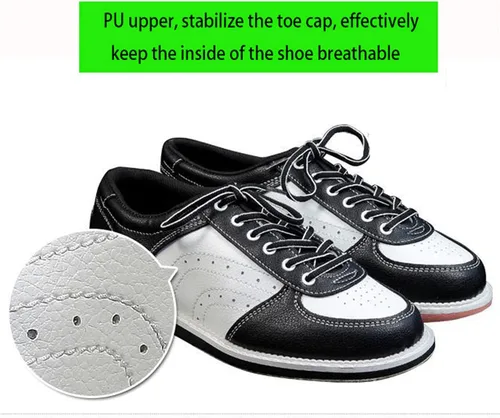 Vista 2 de Zapatos de boliche para mujer, zapatos de bolos con suela deslizante, zapatos casuales para césped