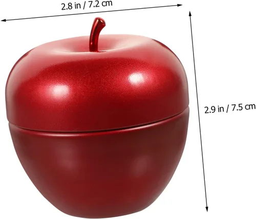 Vista 7 de 10 unidades de latas de manzana para dulces, tarros de almacenamiento con tapas, recipientes de alimentos con tapas, contenedor con tapa