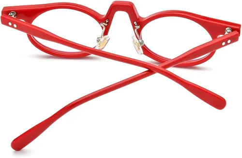 Vista 6 de HEPIDEM Marco de lentes de acetato para mujer vintage pequeño ovalado lentes ópticos para hombre