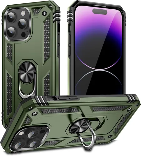 Vista 19 de Korecase Funda para iPhone 8, protección de cámara, armadura militar, doble capa, soporte compatible con iPhone 6 6s y iPhone 7 8, color negro