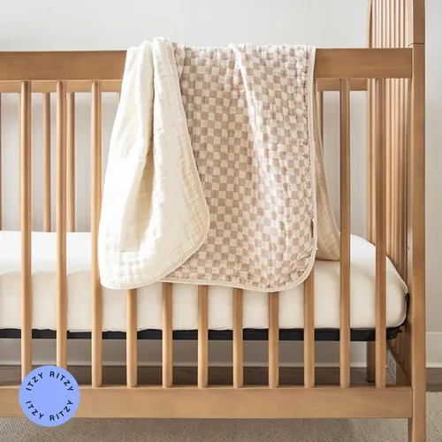 Vista 7 de Itzy Ritzy Manta de bebé – Manta de muselina de algodón suave multiusos – Se puede utilizar como un tapete para el tiempo boca abajo, cubierta
