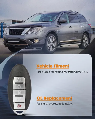 Vista 2 de OCPTY 1 X Control remoto de entrada con llave abatible Transmisor de repuesto para 2013-2016 para NISSAN para Pathfinder 2013-2015 para NISSAN