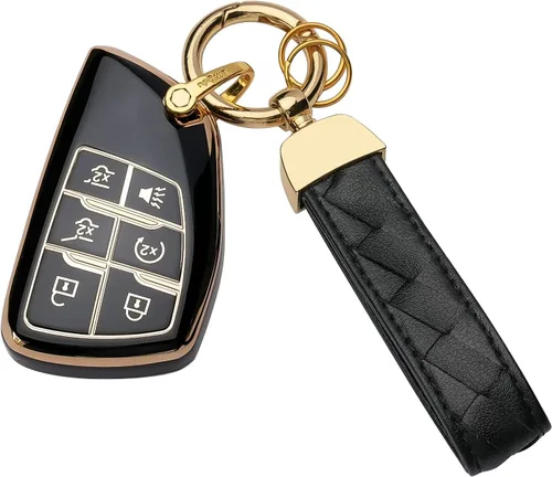 Vista 10 de para Chevrolet Llavero de Llave con Funda Compatible con 2021-2025 GMC Silverado Sierra 1500 2500HD 3500HD, Funda de Llave Inteligente de 5 Botones
