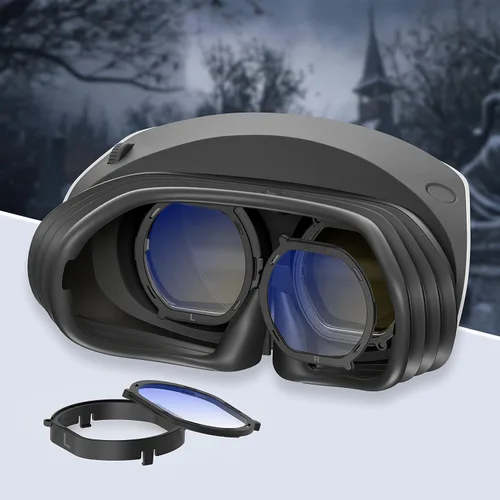 Vista 6 de DEVASO Glasses Spacer Protector for PS VR2, Blue Light Blocking Glasses Compatible with Playstation VR2, Anti-Scratch Ring Adapter Prevent Eyeglass