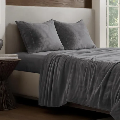 Vista 11 de Bare Home Juego de sábanas de microfelpa de forro polar, tamaño individual, terciopelo ultrasuave, acogedor y cálido, comodidad de felpa para todas