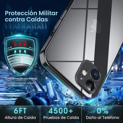 Vista 5 de Supdeal Funda cristalina transparente para iPhone 11, [No se amarillea] [Protección de la cámara] [Probado contra caídas de grado militar] Funda