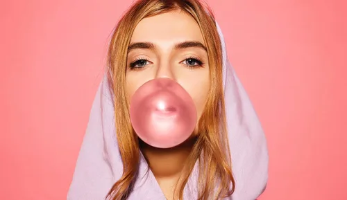 Vista 8 de Original 1928 Bubble Gum Classic Pink Gumballs Bolas de goma de mascar de 1 pulgada 1.5 libras
