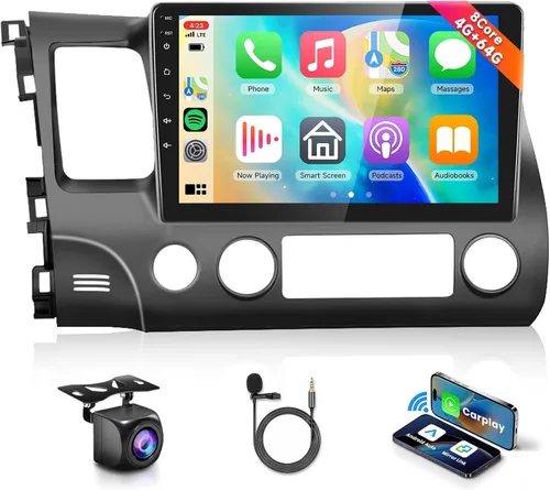 Vista 9 de para Honda Civic 2006-2011 Estéreo de coche Android Carplay inalámbrico Soporte para Android Auto inalámbrico con WiFi Navegación GPS Cámara