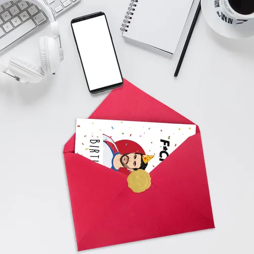 Vista 4 de BENNLOOS Divertidas tarjetas de cumpleaños de Roy Kent, regalos para él y ella Birthday Celebration, Soccer Comedy Inspired Design, Premium 8 x