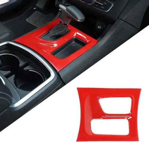 Vista 8 de CheroCar Para Dodge Charger Central Control Panel de cambio de marchas Ajuste para Dodge Charger 2015-2025 (fibra de carbono negra)