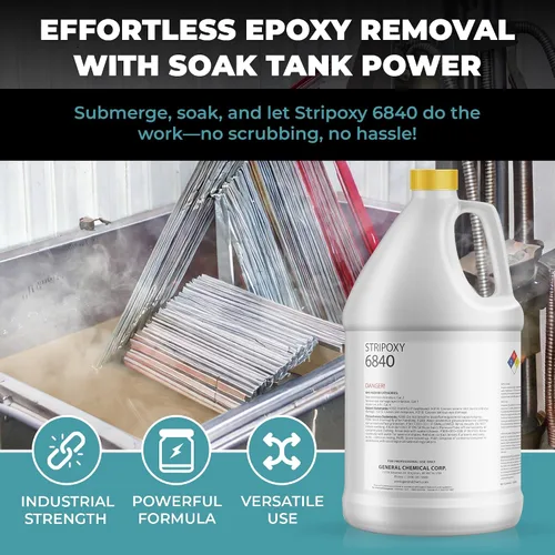 Vista 4 de Stripoxy 6840 - Decapante epoxi a base de agua para tanque de remojo, 1 galón