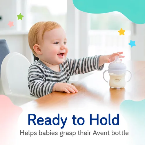 Vista 8 de CHUBBIEE Asas para biberones compatibles con botellas naturales Philips Avent, empuñaduras ergonómicas antideslizantes para botellas