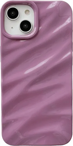 Vista 10 de Caseative - Carcasa para iPhone 13, color negro Patrón de ondulación de agua Forma de onda rizada suave
