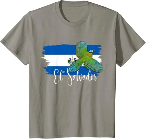 Vista 36 de Camiseta con la bandera de El Salvador, mapa de El Salvador, camiseta de Salvador para mujer, Negro