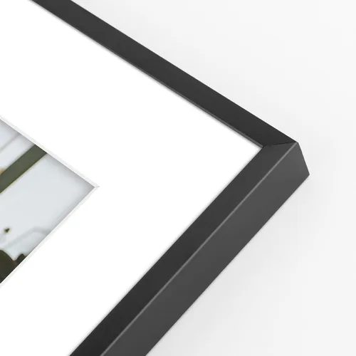 Vista 8 de Frametory, Portarretratos de aluminio negro de 6 x 8 pulgadas, juego de 1, ideal para mostrar fotos de 5 x 7 con paspartú o 6 x 8 sin paspartú