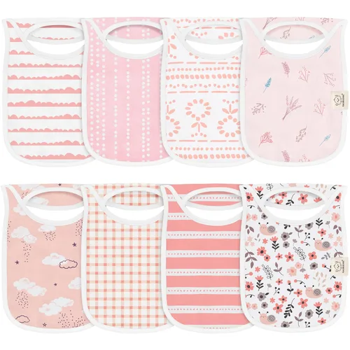 Vista 17 de KeaBabies Paquete de 8 Baberos para Niños y Niñas, Baberos sin Botones para Babear, Dentición de Bebés Niñas y Niños Pequeños, Recién Nacidos